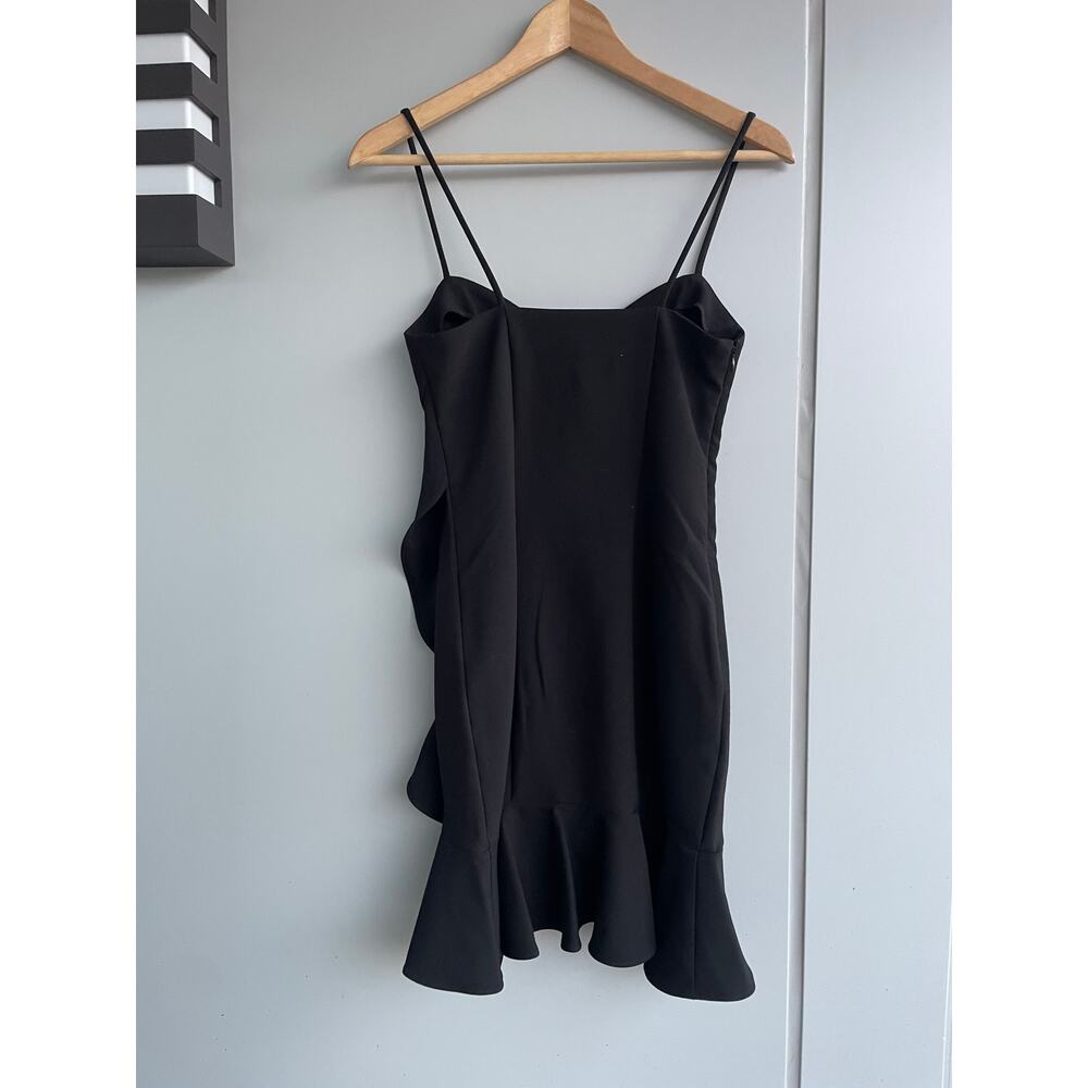 LIKELY revolve black ruffle Lavern short cocktail date night dress lbd - Picture 8 of 8